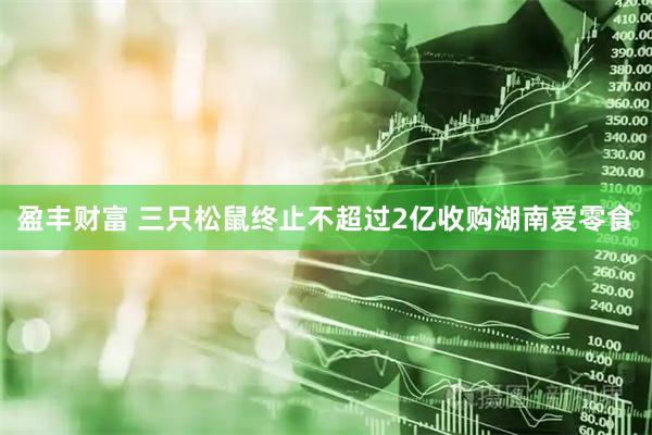 盈丰财富 三只松鼠终止不超过2亿收购湖南爱零食