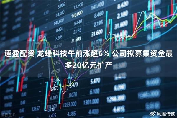 速盈配资 龙蟠科技午前涨超6% 公司拟募集资金最多20亿元扩产