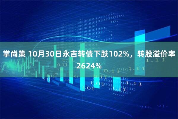 掌尚策 10月30日永吉转债下跌102%，转股溢价率2624%